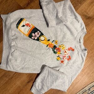Better Together Floral Graphic Gray Sweatshirt